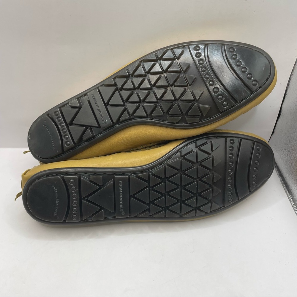 NWOB Hush Puppies Leather Moccasin Casual Comfort Strap Women’s Yellow size 11W - Picture 6 of 6